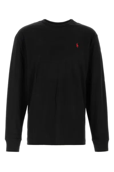 Ralph Lauren Black Long Sleeves Logo T-shirt
