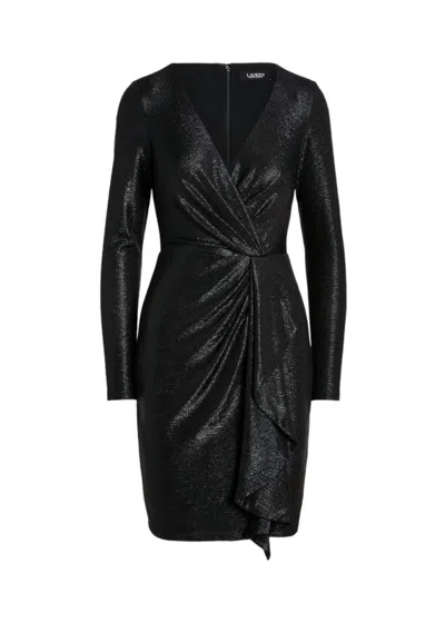 Ralph Lauren Black Mini Dress With Deep V-neckline