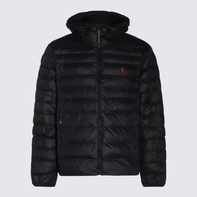 Ralph Lauren Black Nylon Down Jacket In Green