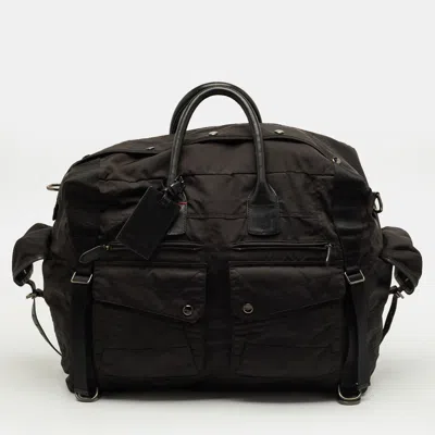 Pre-owned Ralph Lauren Black Nylon Multi Pockets Duffel Bag