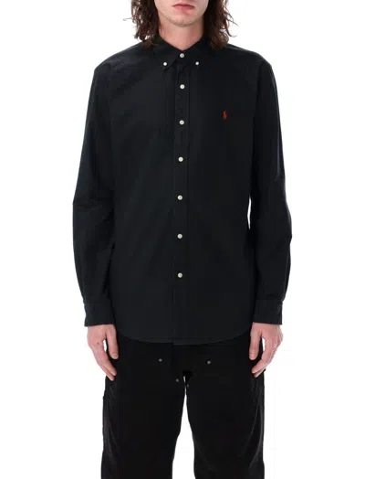 Ralph Lauren Black Plain Long-sleeved Shirt