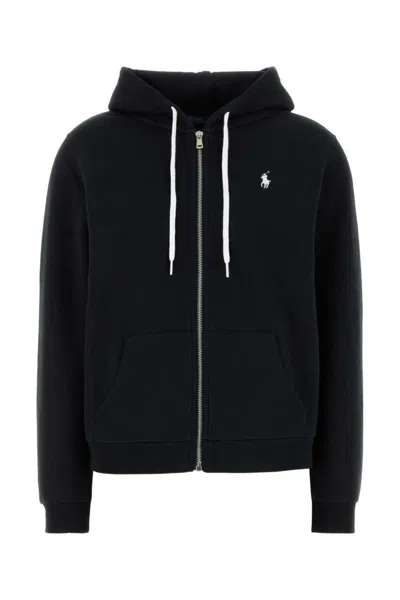 Ralph Lauren Black Polo Embroidered Sweatshirt