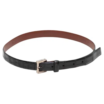 Pre-owned Ralph Lauren Black  Alligator Belt Size Us S