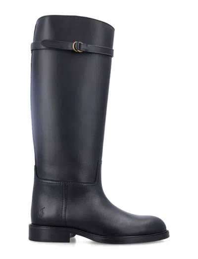 ralph lauren black riding boots