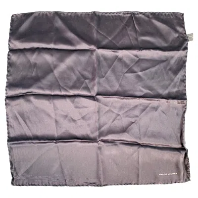 Pre-owned Ralph Lauren Black Satin Pocket Square