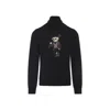 Ralph Lauren Long Sleeve Turtleneck Pullover Embroidered In Black