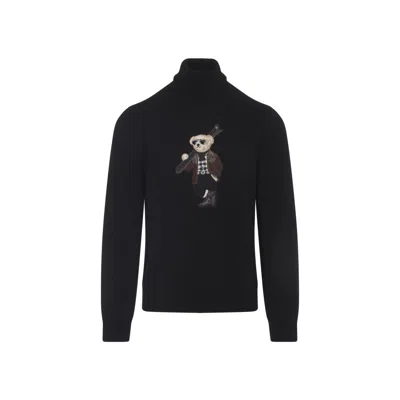 RALPH LAUREN BLACK SIGNATURE SWEATER