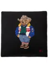 RALPH LAUREN BLACK SKI POLO BEAR PILLOW