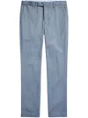 Polo Ralph Lauren Logo-tag Twill Straight-leg Trousers In Black