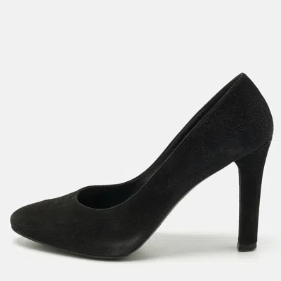 Ralph Lauren Black Suede And Leather Pumps