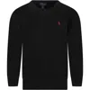 Ralph Lauren Black Sweatshirt For Boy With Pony Logo
