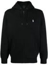 Polo Ralph Lauren Mens  Long-sleeved Double-knit Relaxed-fit Jersey Hoody In Black