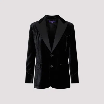 POLO RALPH LAUREN BLACK WALKER VELVET BLAZER