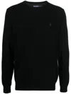 RALPH LAUREN BLACK WOOL SWEATER