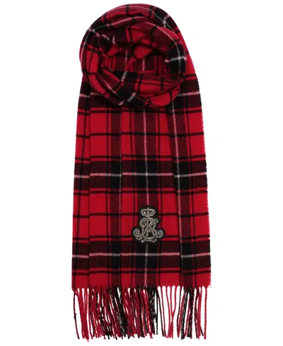Ralph Lauren Blackwatch Plaid Scarf In Red Plaid