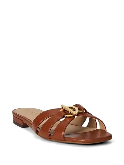 Ralph Lauren Blaike Strap Sandals In Brown