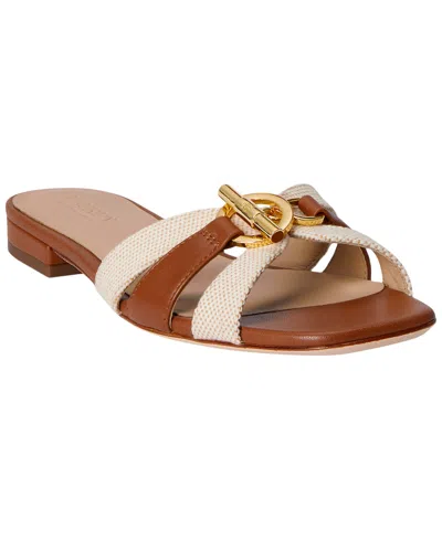 Ralph Lauren Blaike Women's Slip On Slide Sandal In Brown
