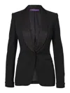 Ralph Lauren Single-breasted Tuxedo Jacket In Black