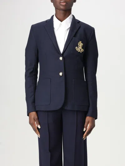 Ralph Lauren Jacket Lauren  Woman Color Blue In Black
