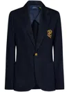 Polo Ralph Lauren Double-knit Blazer In Navy