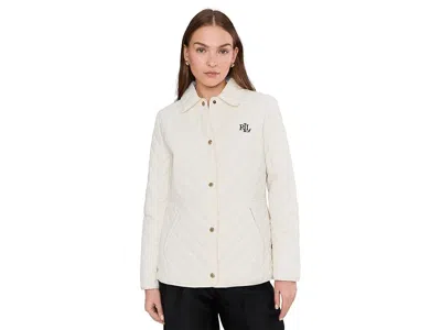 Ralph Lauren Blazer Quilt Contrast Lrl Embroid In White