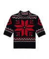 Polo Ralph Lauren Snowflake-motif Short-sleeve Jumper In Black