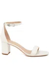 Ralph Lauren Block-heel Leather Sandals In White