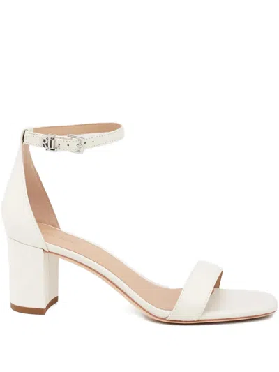 Ralph Lauren Block-heel Leather Sandals In White