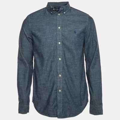 Pre-owned Ralph Lauren Blue Chambray Button Down Shirt Xl
