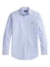 Ralph Lauren Blue Classic Fit Striped Shirt In Blue