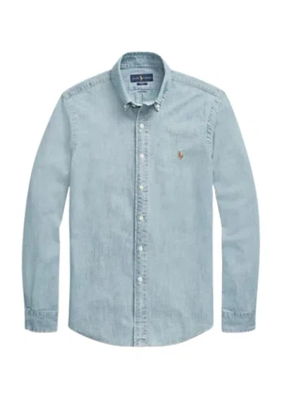 Ralph Lauren Blue Cotton Button-down Shirt