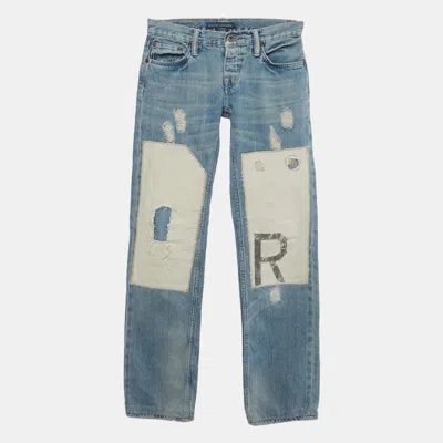 Pre-owned Ralph Lauren Blue Denim Thompson Jeans S/waist 25"