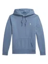 Ralph Lauren Blue Embroidered Logo Hoodie In Blue