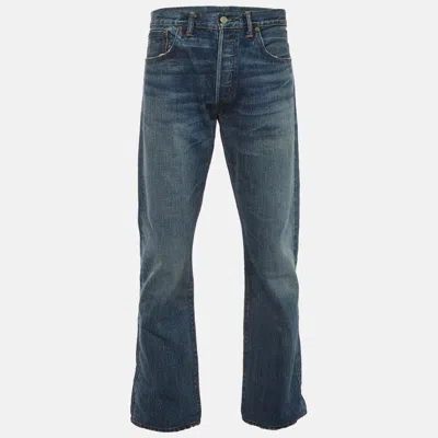 Pre-owned Ralph Lauren Blue Faded Denim Slim Fit Jeans Xl/waist 36"