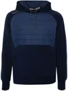 RALPH LAUREN BLUE HYBRIC PANELLED HOODIE