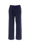 Ralph Lauren Blue Linen Blend Pant In Blue