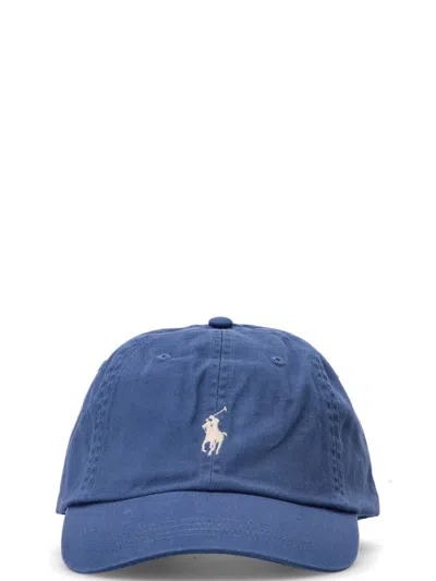 Ralph Lauren Blue Logo Baseball Hats In Brown
