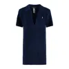 Ralph Lauren Blue Organic Cotton Terry Short Dress In Black
