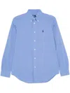 Ralph Lauren Cotton Shirt Long Sleeves In Blue
