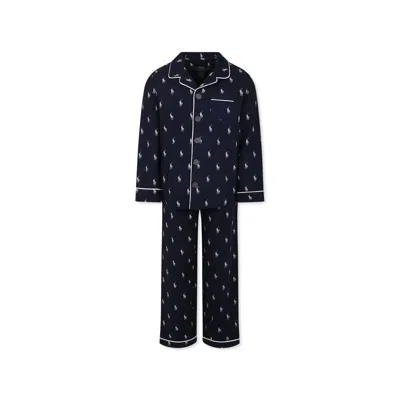 Polo Ralph Lauren Kids' Blue Pyjamas For Girl With Horse