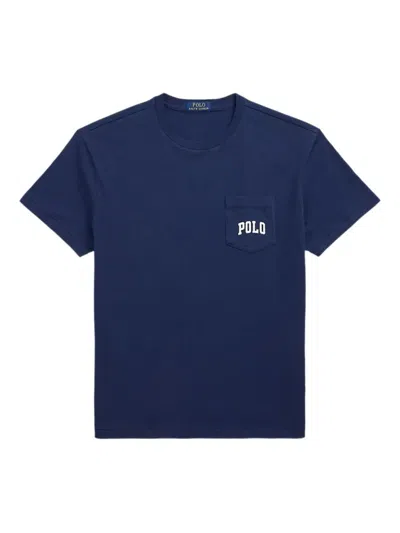 Ralph Lauren Blue Round Neck Logo T-shirt