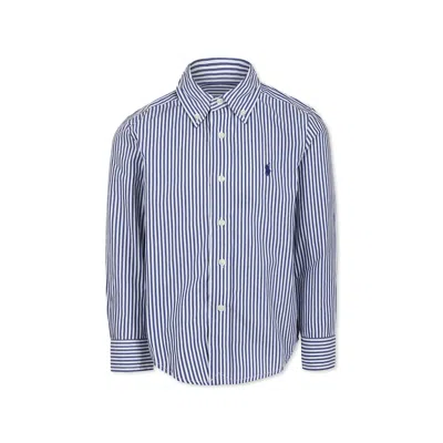 Ralph Lauren Kids' Blue Shirt For Boy With Horse