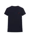 RALPH LAUREN BLUE T-SHIRT WITH CONTRASTING PONY
