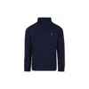 Ralph Lauren Blue Turtleneck For Boy With Brown Pony In Blue