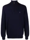 RALPH LAUREN BLUE WOOL SWEATER