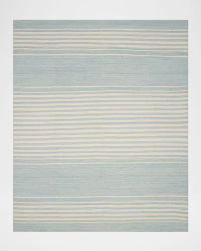 Ralph Lauren Bluff Point Stripe Hand-woven Rug In Blue