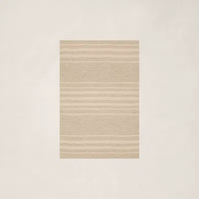 Ralph Lauren Bluff Point Stripe Rug In Dune