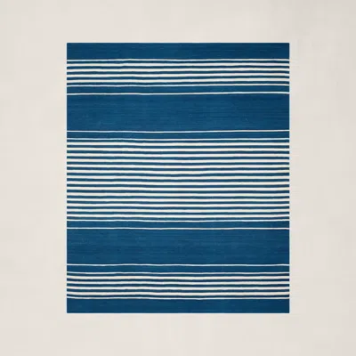 Ralph Lauren Bluff Point Stripe Rug In Pacific
