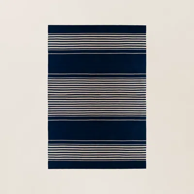 Ralph Lauren Bluff Point Stripe Rug In Pacific In Multi
