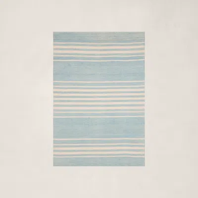 Ralph Lauren Bluff Point Stripe Rug In Sky In Multi